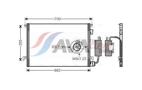 Condenser, air conditioning OL5457D Ava Quality Cooling
