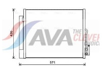Condenser, air conditioning OL5560D Ava Quality Cooling