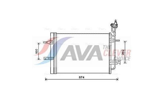 Condenser, air conditioning OL5620D Ava Quality Cooling