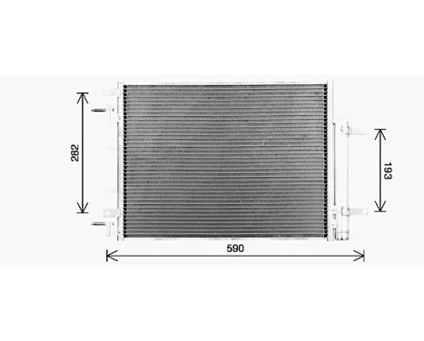 Condenser, air conditioning OL5735D Ava Quality Cooling, Image 2