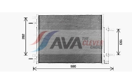 Condenser, air conditioning OL5735D Ava Quality Cooling, Image 2