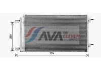 Condenser, air conditioning OL5739D Ava Quality Cooling
