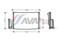 Condenser, air conditioning OLA5241 Ava Quality Cooling