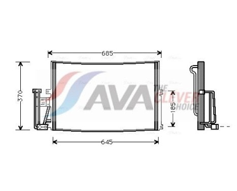 Condenser, air conditioning OLA5241 Ava Quality Cooling