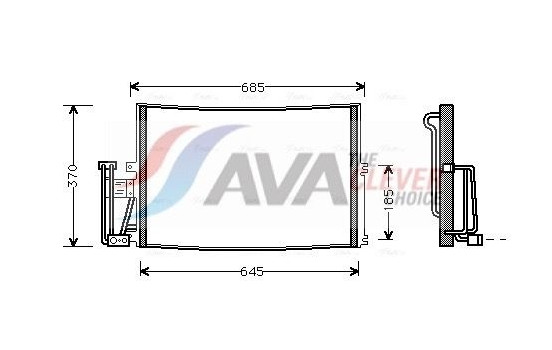 Condenser, air conditioning OLA5241 Ava Quality Cooling