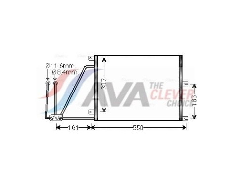 Condenser, air conditioning OLA5265 Ava Quality Cooling
