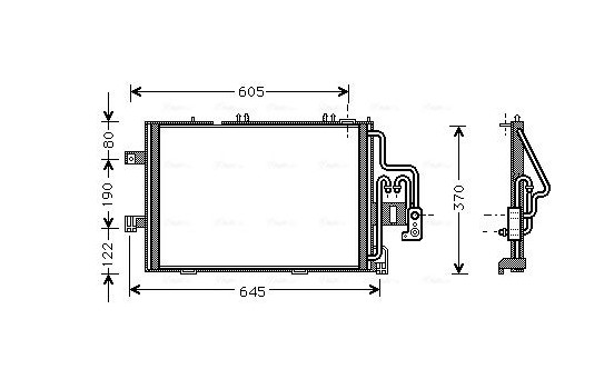 Condenser, air conditioning OLA5307 Ava Quality Cooling