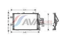 Condenser, air conditioning OLA5307 Ava Quality Cooling