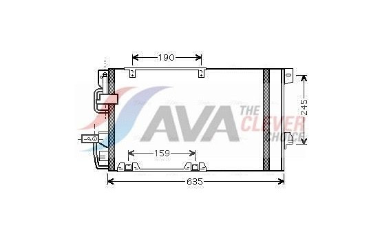 Condenser, air conditioning OLA5326D Ava Quality Cooling, Image 2