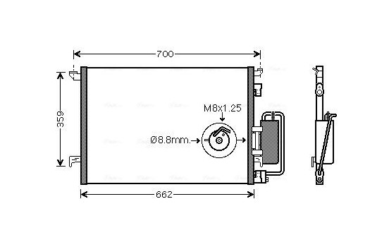 Condenser, air conditioning OLA5333D Ava Quality Cooling