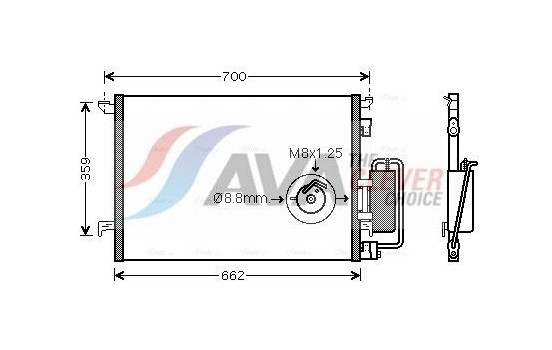 Condenser, air conditioning OLA5333D Ava Quality Cooling
