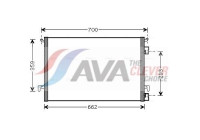 Condenser, air conditioning OLA5334 Ava Quality Cooling