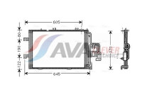 Condenser, air conditioning OLA5369 Ava Quality Cooling