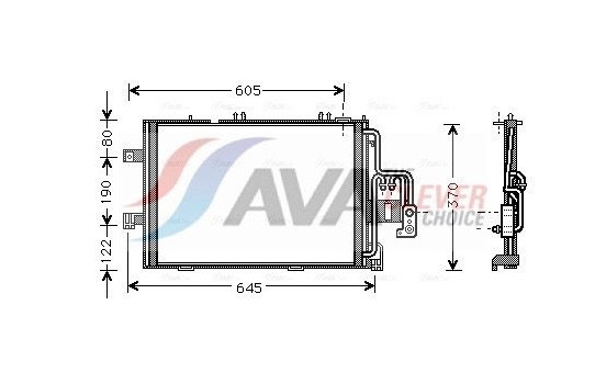 Condenser, air conditioning OLA5369 Ava Quality Cooling