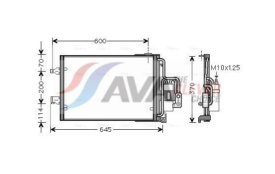 Condenser, air conditioning OLA5385D Ava Quality Cooling