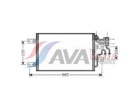 Condenser, air conditioning OLA5394 Ava Quality Cooling, Image 2