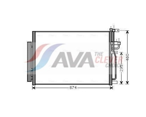 Condenser, air conditioning OLA5436D Ava Quality Cooling