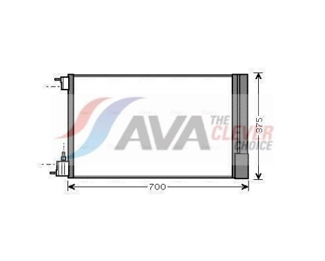 Condenser, air conditioning OLA5478D Ava Quality Cooling, Image 2