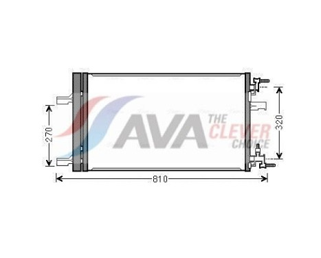 Condenser, air conditioning OLA5499D Ava Quality Cooling, Image 2