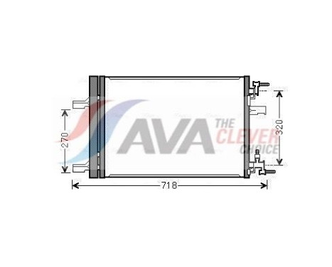 Condenser, air conditioning OLA5500D Ava Quality Cooling