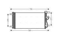 Condenser, air conditioning OLA5612D Ava Quality Cooling