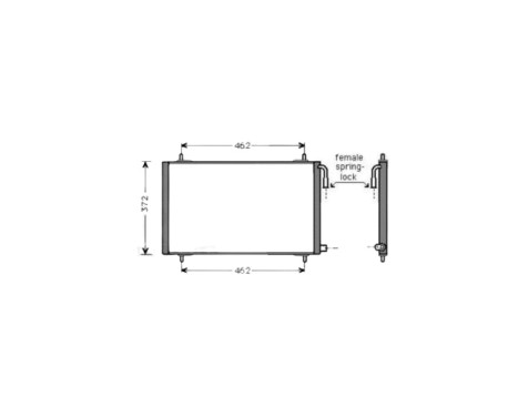 Condenser, air conditioning PE5191 Ava Quality Cooling