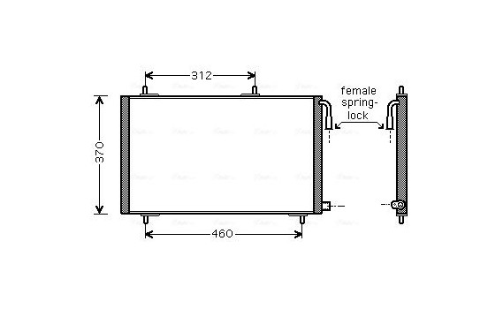 Condenser, air conditioning PE5257 Ava Quality Cooling