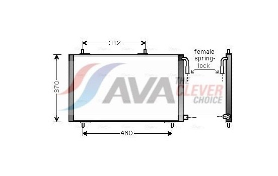 Condenser, air conditioning PE5257 Ava Quality Cooling