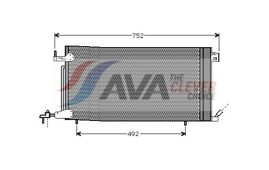 Condenser, air conditioning PEA5187 Ava Quality Cooling