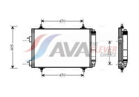Condenser, air conditioning PEA5209D Ava Quality Cooling