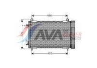 Condenser, air conditioning PEA5258D Ava Quality Cooling