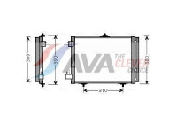 Condenser, air conditioning PEA5295D Ava Quality Cooling