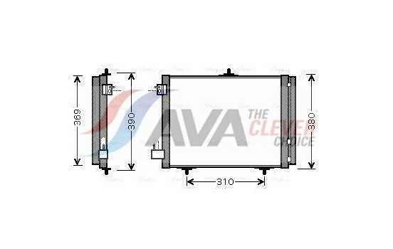 Condenser, air conditioning PEA5295D Ava Quality Cooling