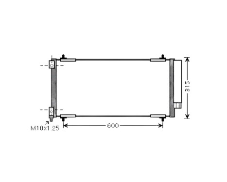 Condenser, air conditioning PEA5301D Ava Quality Cooling