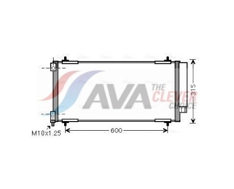 Condenser, air conditioning PEA5301D Ava Quality Cooling, Image 2
