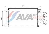 Condenser, air conditioning PEA5364D Ava Quality Cooling