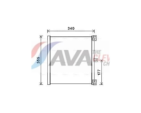 Condenser, air conditioning PR5088 Ava Quality Cooling, Image 2