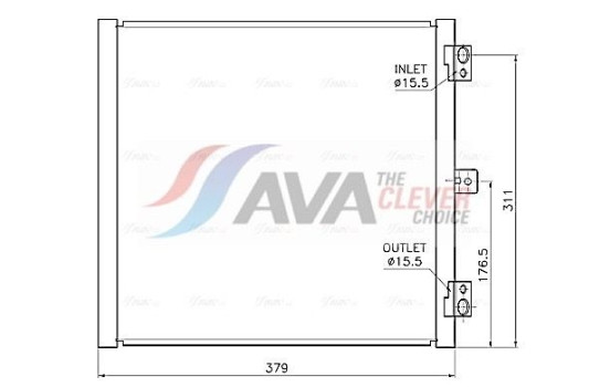 Condenser, air conditioning PR5105 Ava Quality Cooling