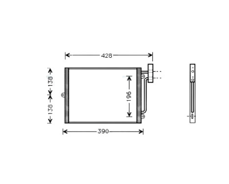 Condenser, air conditioning PRA5038 Ava Quality Cooling