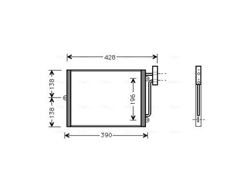 Condenser, air conditioning PRA5038 Ava Quality Cooling, Image 2