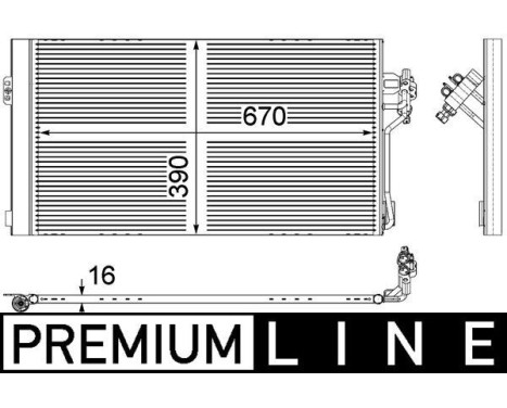 Condenser, air conditioning PREMIUM LINE, Image 2