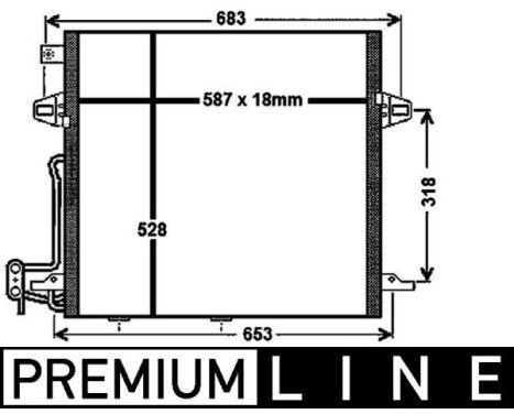 Condenser, air conditioning PREMIUM LINE, Image 2