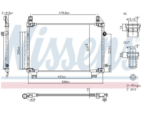 Condenser, air conditioning **PROTECTION AGAINST CORROSION** 940943 Nissens