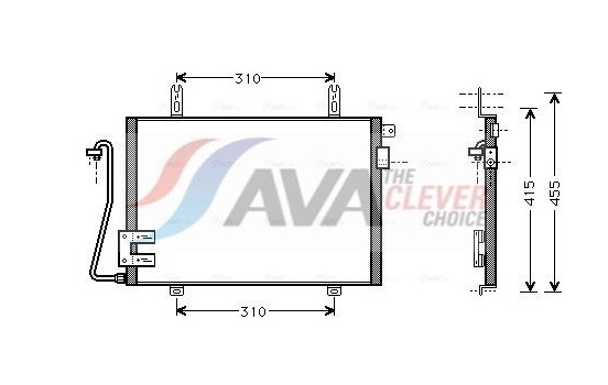 Condenser, air conditioning RT5221 Ava Quality Cooling