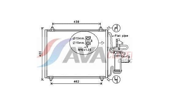 Condenser, air conditioning RT5247D Ava Quality Cooling