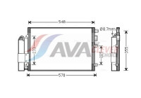 Condenser, air conditioning RT5376D Ava Quality Cooling
