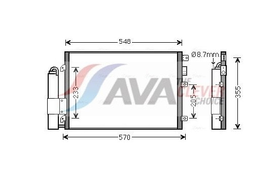 Condenser, air conditioning RT5376D Ava Quality Cooling