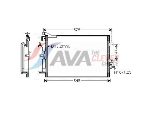 Condenser, air conditioning RT5417D Ava Quality Cooling, Image 2