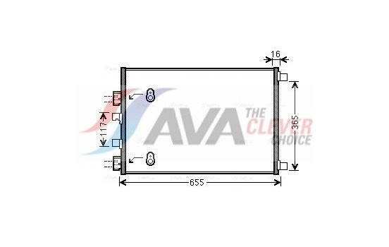 Condenser, air conditioning RT5422 Ava Quality Cooling