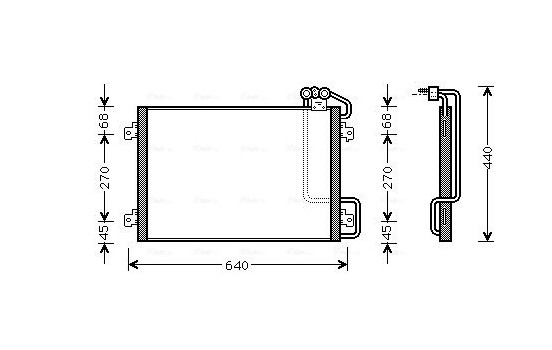 Condenser, air conditioning RTA5273 Ava Quality Cooling